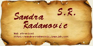 Sandra Radanović vizit kartica